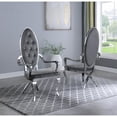 thumbnail image 3 of Mixed 9pc Dining Set with Gray Velvet Side Chairs and Arm Chairs, 3 of 4
