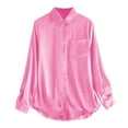 thumbnail image 4 of Mashaouyo Womens Button Down Shirts Teenfriend Long Sleeve Oversized Blouses Tops Clearance Sale, 4 of 4