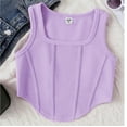 thumbnail image 4 of Jalioing Girl's Cute Crop Tops Sleeveless Square Neck Casual Athletic Tank Tops Breathable Slim Summer Shirts, 4 of 5