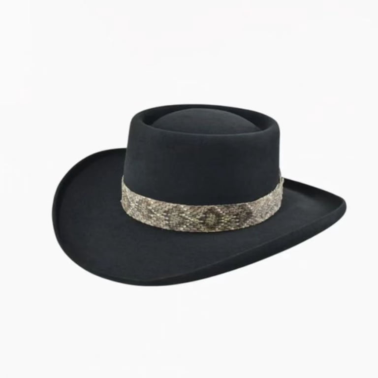 LIZENG Clearance Unisex Wool Top Hat with Fashion Ribbon  display picture 1