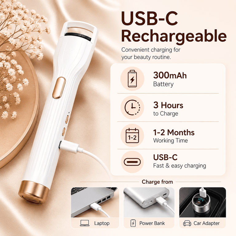 MTUYELI 2-in-1 Heated Lash Curler with Fan photo 7