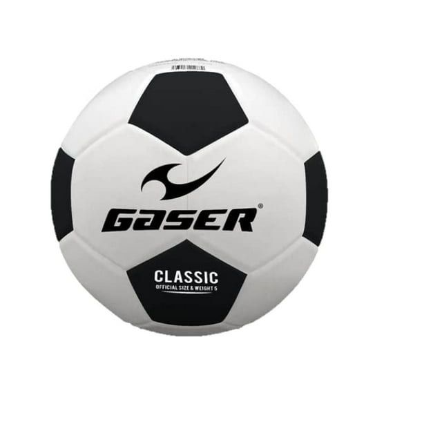 Balón Futbol Gaser Blanco con Negro Classic Laminado Mate