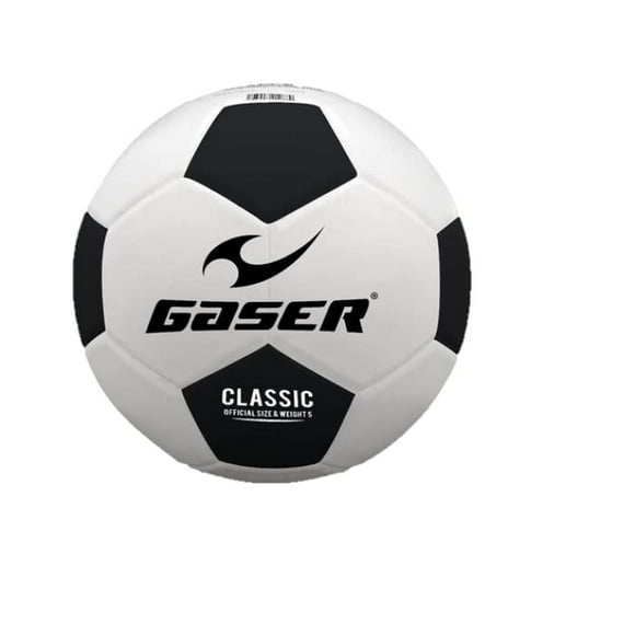 Balón Futbol Gaser Blanco con Negro Classic Laminado Mate