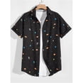 thumbnail image 4 of Camisa hawaiana con gráfico de astronauta y planeta para hombre y mujer, blusa con estampado 3D de sushi, calavera y hongo, camisas hawaianas de manga corta con solapa para niños, 4 of 5