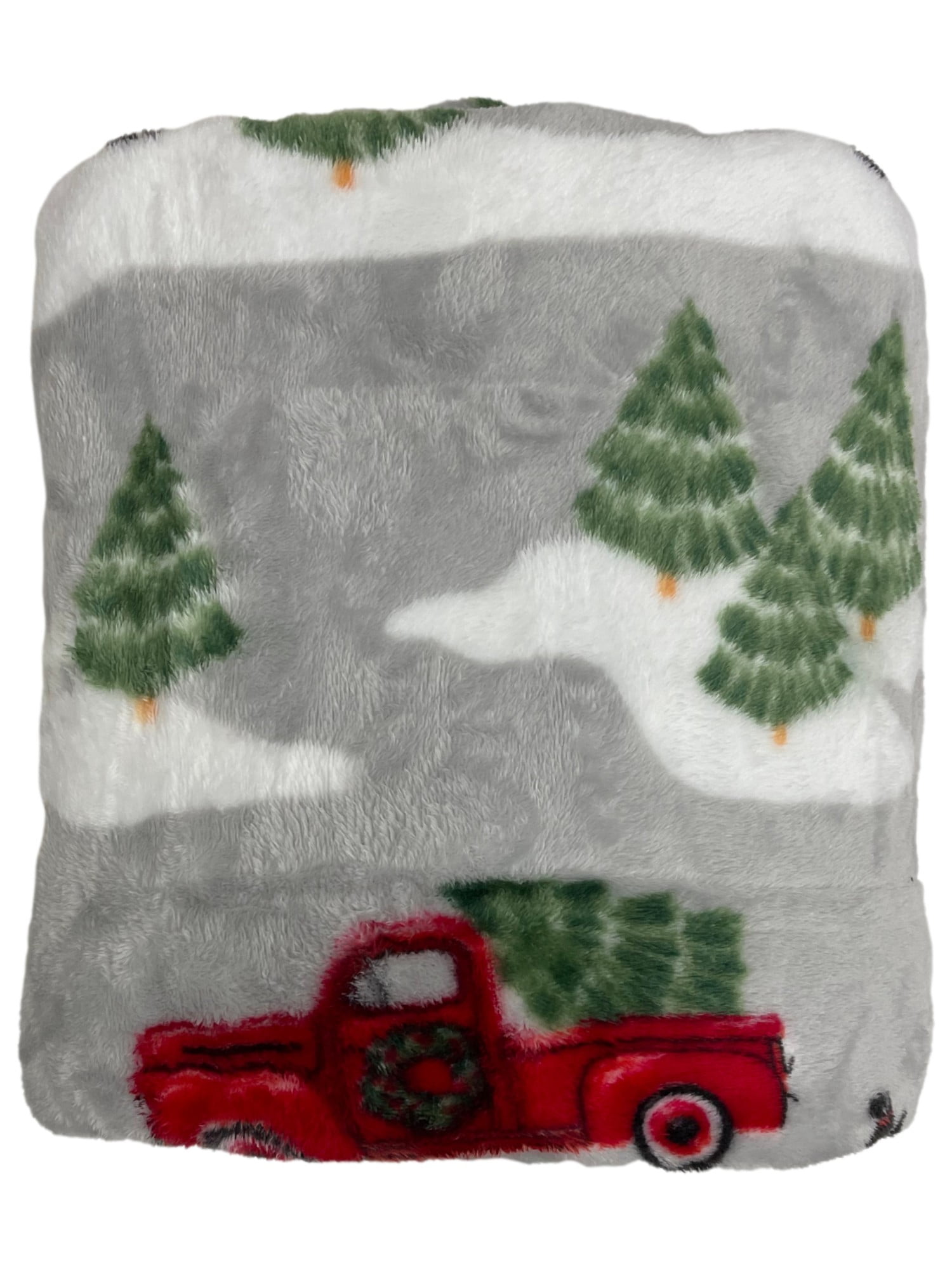 Details about   Christmas Red Truck Deer Snowman Fleece Throw Farmhouse Holiday 50" x 60" 