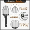 thumbnail image 4 of Uxcell 3pcs Keyless Drill Chuck Set 1/4" Chuck Conversion Adapter 0.3-8.0 mm, 4 of 7