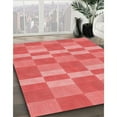 thumbnail image 3 of Ahgly Company Tapis de Zone Carré Lavable en Machine Rouge Rubis Transitionnel, 8 Pieds Carré, 3 of 7
