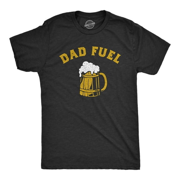 Mens Dad Fuel T Shirt Funny Father's Day Beer Drinking Pint Lager Ale Lover Tee for Guys Graphic Tees