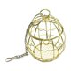 thumbnail image 4 of Comedero para pájaros con forma de jaula para jardín o patio | Comedero colgante para aves silvestres con base de malla metálica | Comedero con acabado dorado para pinzones y gorriones, 4 of 4