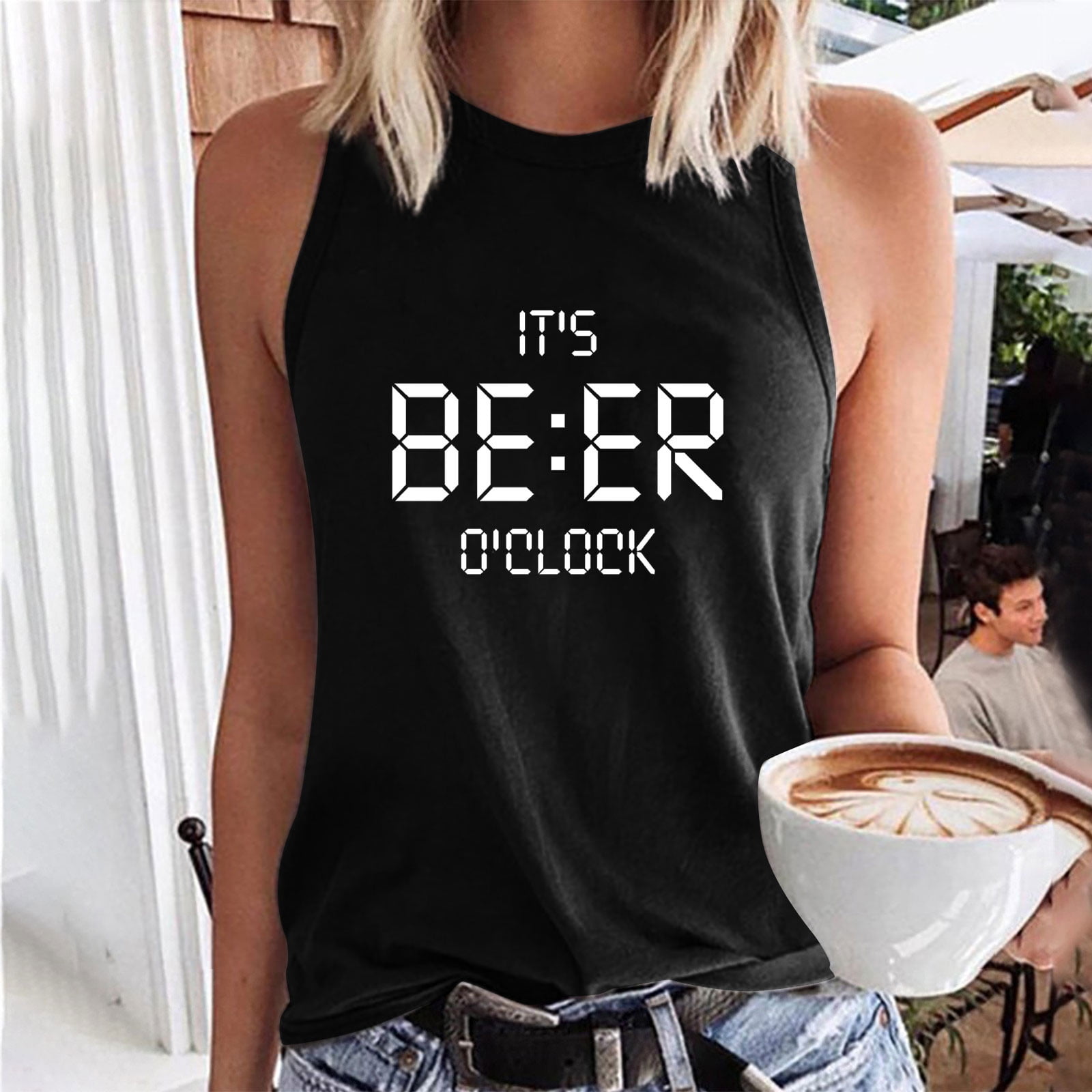 dressy high neck racerback tank tops for women casual sleeveless blouse  fashion print shirt ladies basic tops - Walmart.com