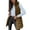 Khaki, variant on Fgvctg Puffer Jacket Women Plus Size Quilted Sleeveless Puffer Vest Warm Long Jackets Hooded Puffy Zip Up Coat Solid Winter Outerwear Outfits with Pockets Army Green 2XL