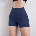 thumbnail image 5 of Only Moment Women's Summer Sweat Shorts Blended Fabric High Waisted Stretch Ankle Pants for Women Business Casual Travel Athletic Work Yoga Shorts Navy,S, 5 of 8