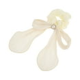 thumbnail image 5 of Unique Bargains 1 Pc Stylish Creased Ribbons Hair Ties Hair Bands Beige, 5 of 5