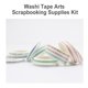thumbnail image 2 of Yuarrent Kit de suministros de álbum de recortes adhesivo decorativo de cinta Washi con diseño exquisito 1 Juego de adornos de rayas de borde Kits de decoración para fiestas, 2 of 6