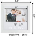 thumbnail image 2 of Heart Thumbprint Keepsake Frame and Ink Kit Wedding Picture Frame Wedding Registry Idea Shower Gift For Bride Newlywed (White Frame  Silver text), 2 of 6