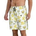 thumbnail image 2 of Kdxio Sweet Honey Pattern Mens Casual Shorts - Drawstring Summer Beach Sports Shorts for Men, 2 of 9