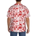 thumbnail image 3 of Balery Gnome Merry Christmas Camisa Casual de Manga Corta con Botones para Hombre, Texturizada, Estilo Cubano, para Playa, Verano-Medium, 3 of 5