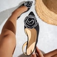 thumbnail image 2 of hoksml Women's Pointed Toe Slingback Flats, Floral Rose Applique, Low Heel Dress Shoes, 2 of 7