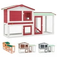 thumbnail image 2 of vidaXL Rabbit Hutch Bunny Cage with Pull Out Tray and Ramp Solid Pine Wood, 2 of 25