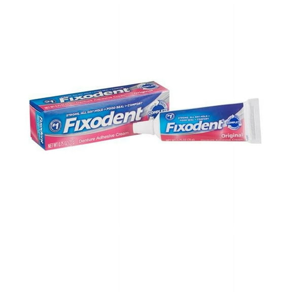 Fixodent 824216-CS 0.75 oz Original Denture Adhesive Cream - Pack of 24