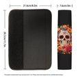 thumbnail image 6 of Chririnla Floral Skull Seatbelt Cushion Durable Car Seat Belt Pads Trendy Polyester Compatible with Auto Sedan, 6 of 8