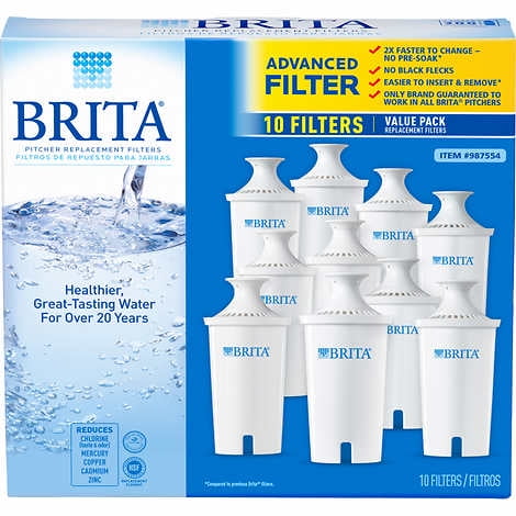 Brita 060258359916 987554 Pitcher Replacement Filters 2-Pack 10Ct Pack of 10 White 
