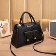 thumbnail image 4 of Purse and Handbags for Women PU Leather Tote Satchel Shoulder Bag Top Handle Crossbody Bags with Zipper ang Shoulder Starp Black, 4 of 5