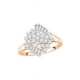 thumbnail image 3 of Round and Baguette Cut Diamond Fashion Ring in 10K Gold (1 cttw) (I-Color, SI3/I1-Clarity), 3 of 4