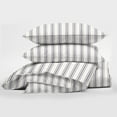 thumbnail image 4 of 6ix Tailors August Stripe Eggplant Reversible Duvet Cover Set Oversized King, 4 of 5