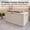 Beige, variant on ZEUKMXOO 75-Gallon Outside Storage Box Waterproof, Large Outdoor Storage Bin for Patio Deck Garden, Beige Heavy Duty Container with Lid, Bottom Casters