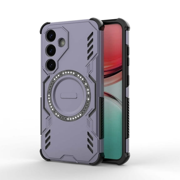 Designed for Samsung Galaxy S26  Heavy Duty Magnetic Phone Case,Compatible with Mag-safe,Military Grade Drop Protection,Dropproof Anti-fall Tough Rugged Durable Shockproof Phone Case,Purple