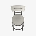 thumbnail image 3 of American Woodcrafters Colson Distressed White Metal Swivel Counter Barstool, 3 of 3