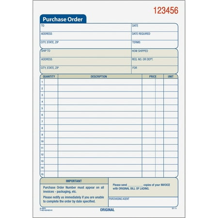 UPC: 0025932461408 | TOPS  TOP46140  Carbonless 2-Part Purchase Order Books  1 Each