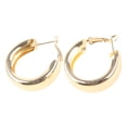 thumbnail image 5 of Thick Gold Hoop Earrings - Lightweight Chunky Gold Hoops for Women Hypoallergenic Big Howllow Tube Earring 30mm, 5 of 13