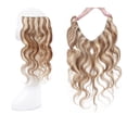 thumbnail image 2 of SEGO Curly Wire in Human Hair Extensions Hidden Hair Extensions with Invisible Band Translucent Fish Line Hairpiece without Clip, 2 of 7
