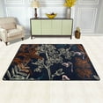 thumbnail image 3 of YFYANG 72"x48" Non-Slip Flannel Carpet Doormat, Living Room Bedroom Office Decorative Area Rugs, Indoor Vintage Floral Botanical Graffiti Floor Mats, 3 of 7