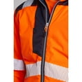 thumbnail image 5 of Portwest T402 Men's PW3 Waterproof Hi Vis Safety Jacket - Windproof High Visibility Reflective Softshell Jacket Orange/Black, Small, 5 of 8