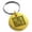 Gold, variant on Stainless Steel Letter M Initial Floral Box Monogram Engraved Small Medallion Circle Charm Keychain Keyring