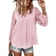 thumbnail image 3 of SAYOO - Camiseta de cuello en V de color sólido para mujer, blusa holgada de manga larga con decoración de flores, suéter holgado SAYOO  Moda, 3 of 9