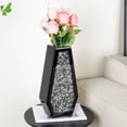 thumbnail image 5 of SHYFOY 14" Luxury Black Crushed Diamond Glass Vase Decorative Art Vase for Living Room, 5 of 7