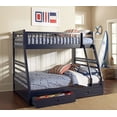 thumbnail image 2 of Ashton Twin Over Full 2-drawer Bunk Bed Navy Blue, 2 of 6