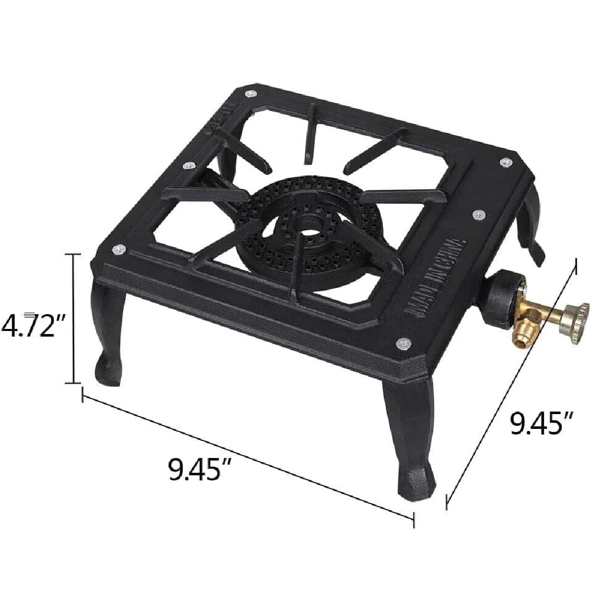 Eurhowing Portable Propane Burner 90,000 BTU, Camping Stove Single Burner, Cast Iron Gas Cooker for Outdoor Cooking, Backpacking