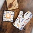 thumbnail image 5 of Dachshund Sport Kitchen Oven Mitt and Pot Holder Sets 2 Pcs for Baking, Cooking and Grilling, Heat Resistant Up To 392 °F, 5 of 7