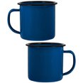 thumbnail image 4 of Miangastore Blue Enamel Coffee Mug for Home Use Practical Drinking Cup with Stable Structure 2 Pieces, 4 of 8