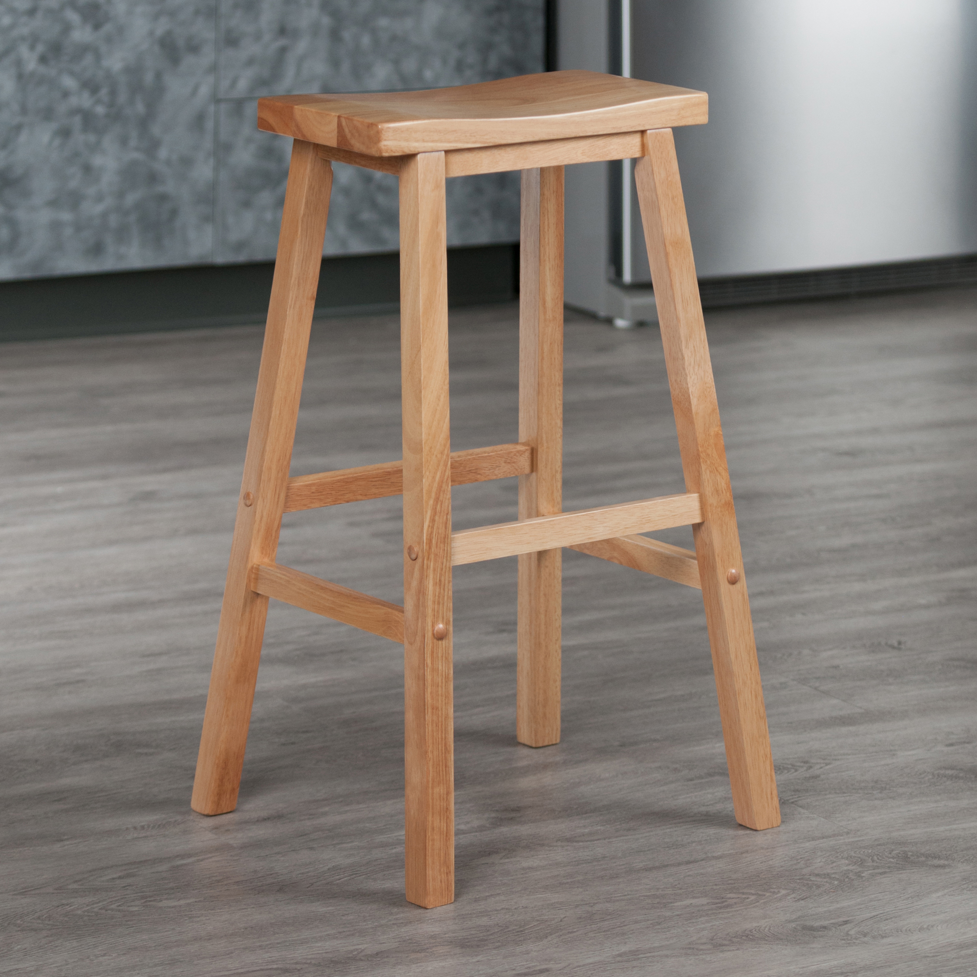 Winsome Wood Satori Saddle Seat Bar Stool