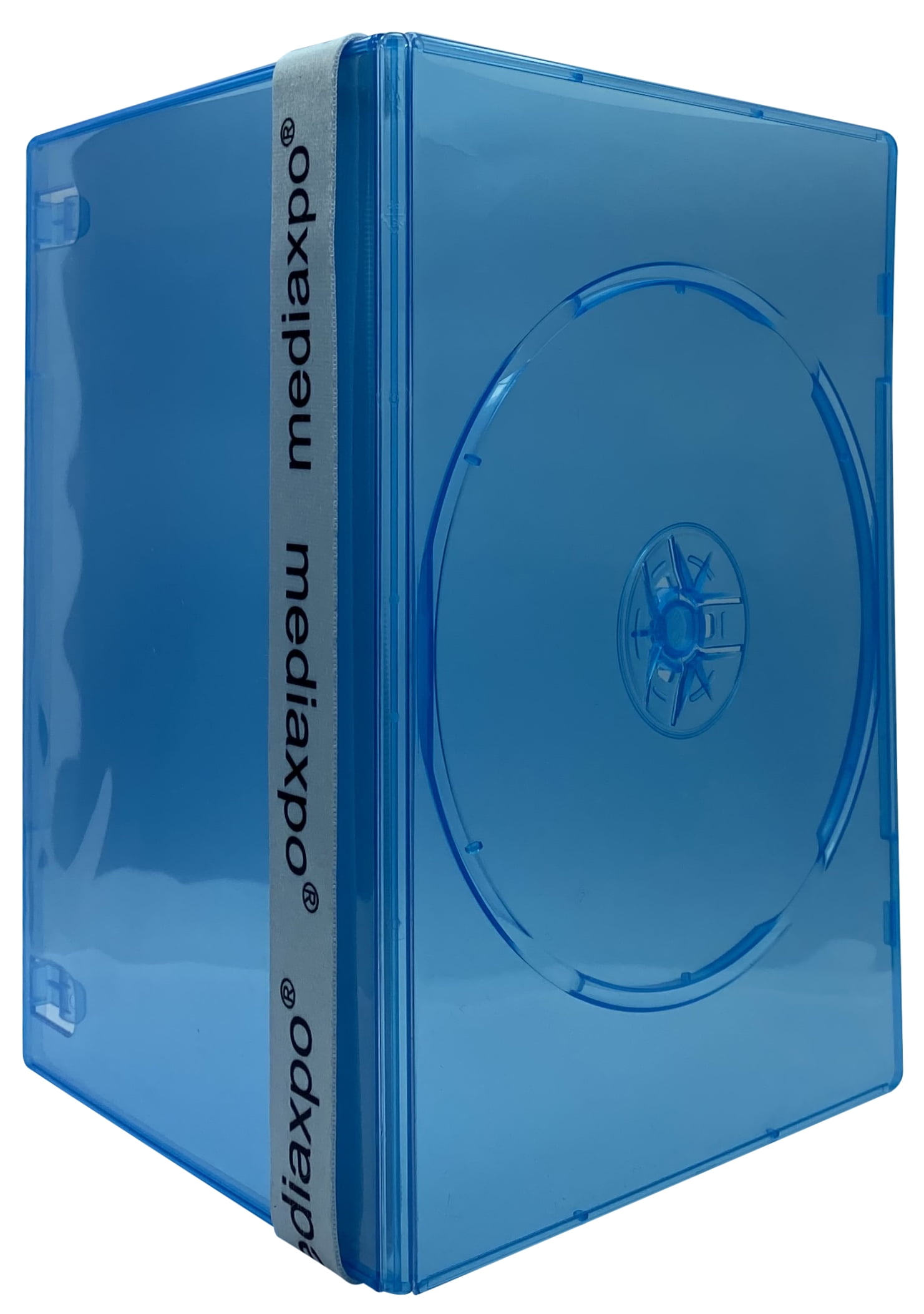 CheckOutStore 100 Slim Clear Blue Color Single DVD Cases 7MM