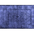 thumbnail image 1 of Ahgly Company Indoor Rectangle Abstract Blue Contemporary Area Rugs, 2' x 3', 1 of 4