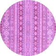 thumbnail image 1 of Ahgly Company Indoor Round Abstract Purple Modern Area Rugs, 8' Round, 1 of 4