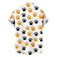 thumbnail image 4 of Awdenio Men's T-shirts Valentines Day Shirt Heart Print Button Down Collared Short Sleeve Hawaiian Shirt, 4 of 4