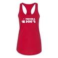 thumbnail image 2 of Mocha Joe's Coffee Stand Shop Logo | Womens Pop Culture Jersey Racerback Tank Top, Red, Large, 2 of 4